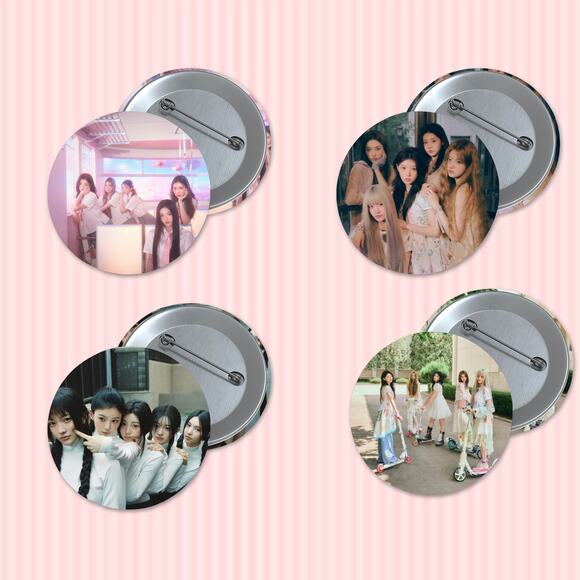 ILLIT Other - ILLIT 1.5 inch Pinback Button 4 Pack KPop Music Group Stocking Stuffer